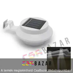 Szolár ereszcsatorna világítás, kerítés fény 3 LED-es