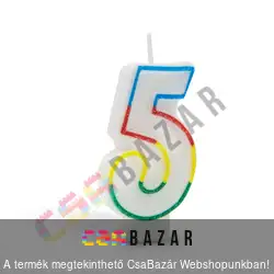 Tortagyertya szám 5 - 4 x 7 cm