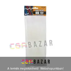200x2,5mm fehér gyorskötöző, vezetékkötegelő