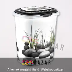 Bambusz kavics mintás szögletes szennyestartó