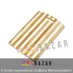 Bambusz vágódeszka fogóval 28x18 cm