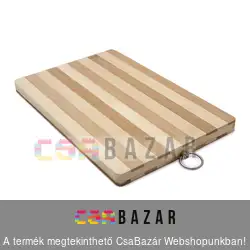 Bambusz vágódeszka akasztóval 34x24 cm