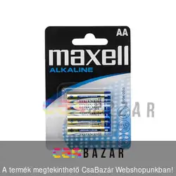 4 db-os Maxell AA tartós ceruzaelem csomag alkaline