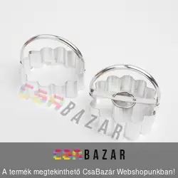 2 db-os fém linzerkiszúró 6cm ritka