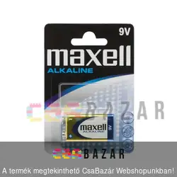 MAXELL 9V tartós Alkaline elem
