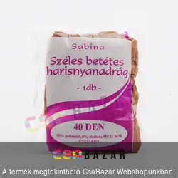 Széles betétes harisnyanadrág barna 3-4 méret 40 DEN