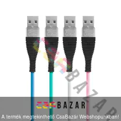USB szövet töltőkábel - microUSB adatkábel