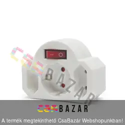 3-as fali elosztó - kapcsolóval