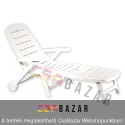 Flair Romance összecsukható napozóágy kerekekkel Fehér