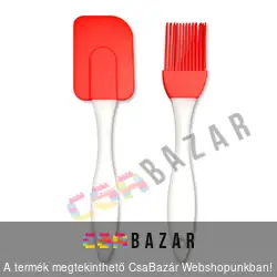 Szilikonos kalácskenő ecset és lapát szett