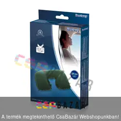 Velúrozott felületű felfújható nyaktámasz