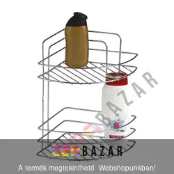 Sarok polc 2 részes krómozott