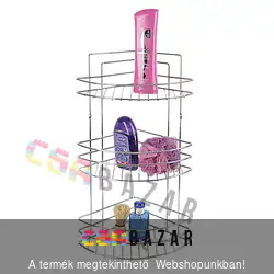 Sarok polc 3 részes krómozott