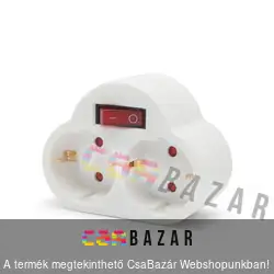 2-es fali elosztó - kapcsolóval