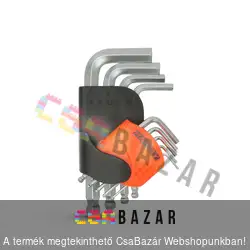 Imbuszkulcs készlet 9 részes rövid szárral
