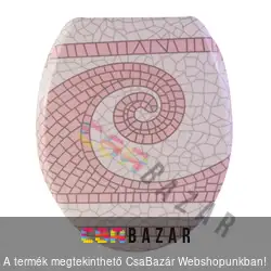 WC ülőke duroplast rozsdamentes acél zsanérokkal - Mozaik