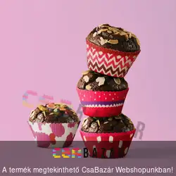 Muffin papír szett - szív - 100 db / csomag