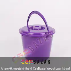 14 L-es műanyag vödör tetővel