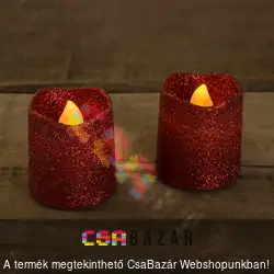 LED-es Teamécses 4,2cm, elemmel - piros 2db/csomag