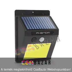 COB LED-es Szolár reflektor fali - mozgás- és fényérzékelős