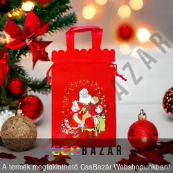 Mikulás zsák textil