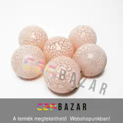 Dísz gömb 6 db-os - választható színekben - Jeges mintával 6 cm