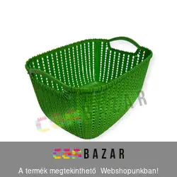 Fonott mintás műanyag kosár 6L 20x29x14,7 cm