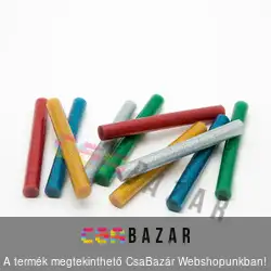 Ragasztórúd - 11 mm - színes glitteres 10db/csomag