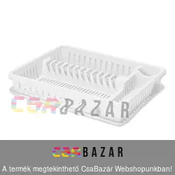 Edényszárító edénycsepegtető tálcával 49 x 39 x 9 cm