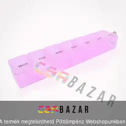 7 napos kisméretű gyógyszertartó - angol felírattal