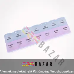 2x7 napos gyógyszertartó doboz