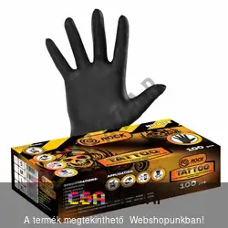 Fekete eldobható nitril kesztyű L-es 100db-os