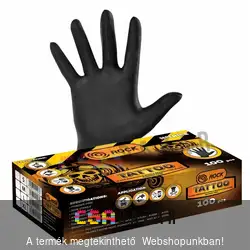 Fekete eldobható nitril kesztyű XL-es 100db-os