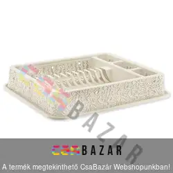 Csipkés edényszárító edénycsepegtető tálcával 41,5x50x9 cm