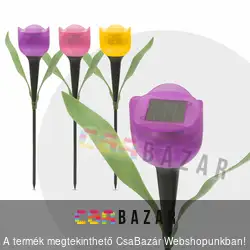 LED-es szolár tulipánlámpa - napelemes lámpa