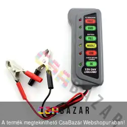 Akkumulátor, generátor teszter 12 - 24 V