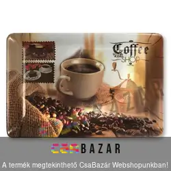 Műanyag tálca - Coffee SHOP 31x19,5 cm