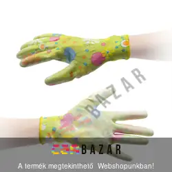 Női kerti munkáskesztyű virág mintával