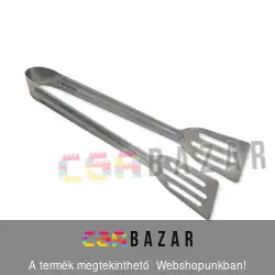 Húsfogó, húsforgató fém csipesz 26 cm