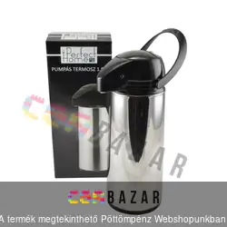Inox füles pumpás termosz 1,9 L