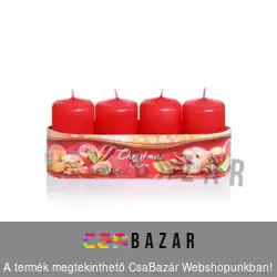 Adventi gyertya 4 db-os illatos Christmas Time