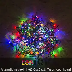 Fényfüzér 100 LED színes távirányítóval beltéri - kültéri