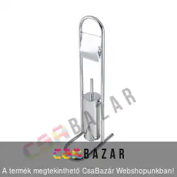 Álló wc kefe és papír tartó króm 80 x 30 x 16,5 cm