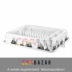 Edényszárító tálcával bambusz kavicsos mintával