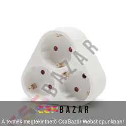 3-as fali elosztó - földelt