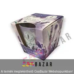 Illatgyertya, illatmécses üvegben levendula