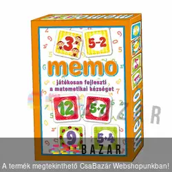 Memória társasjáték számok