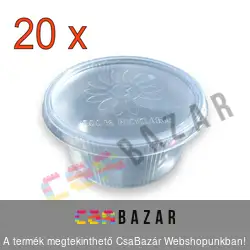 Eldobható salátás tálka tetővel 250ml 20 db / csomag