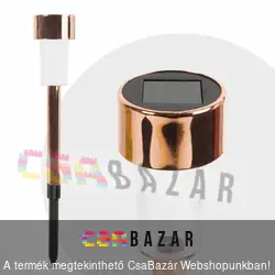 Led-es kültéri szolár lámpa rozéarany, rosegold