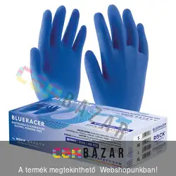 Kék eldobható nitril kesztyű L-es 100db-os - Blueracer